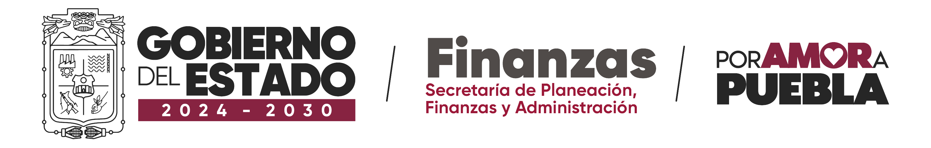 Tira de logotipos del Gobierno de Puebla 2024-2030
